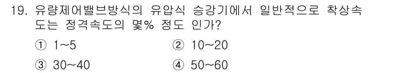 승강기기사 2019년 20번 - 정답과 핵심 포인트를 검수 중인 기출문제