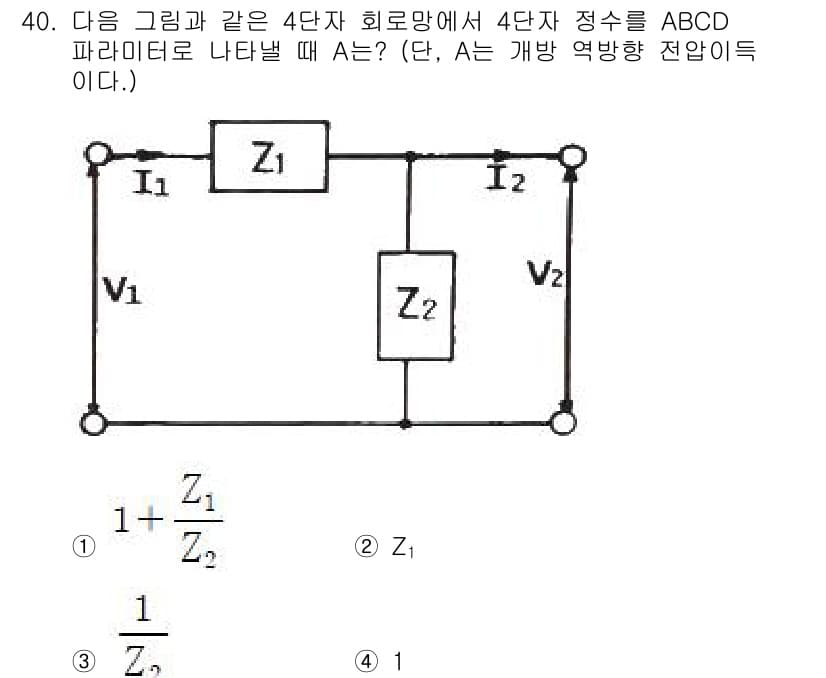 전자기사 2019년 40번 - 정답과 핵심 포인트를 검수 중인 기출문제