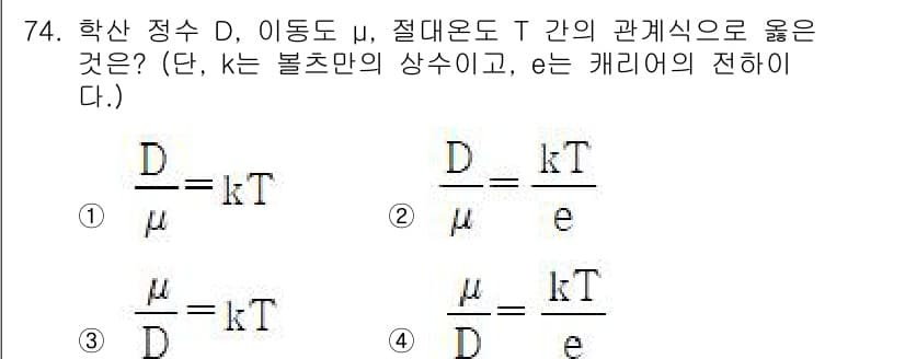 전자기사 2019년 74번 - 정답과 핵심 포인트를 검수 중인 기출문제