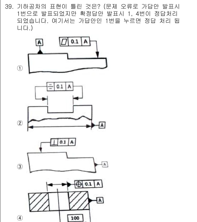 기계설계산업기사 2019년 39번 - 정답과 핵심 포인트를 검수 중인 기출문제