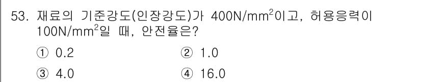 기계설계산업기사 2019년 53번 - 정답과 핵심 포인트를 검수 중인 기출문제