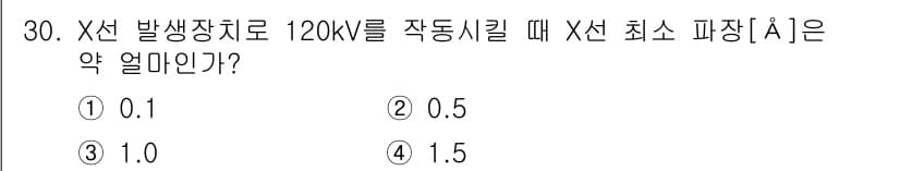 방사선비파괴검사산업기사(구) 2017년 30번 - 정답과 핵심 포인트를 검수 중인 기출문제