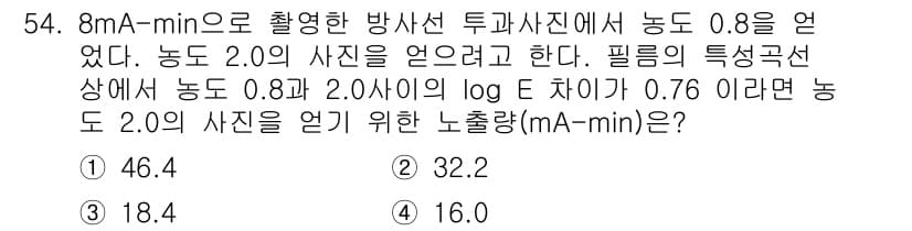 방사선비파괴검사산업기사 2017년 55번 - 정답과 핵심 포인트를 검수 중인 기출문제