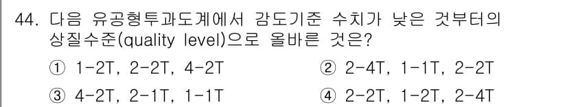 방사선비파괴검사산업기사(구) 2019년 44번 - 정답과 핵심 포인트를 검수 중인 기출문제