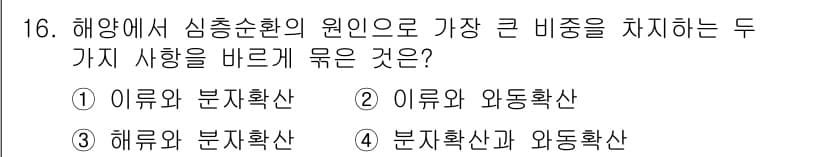 해양환경기사 2018년 16번 - 정답과 핵심 포인트를 검수 중인 기출문제