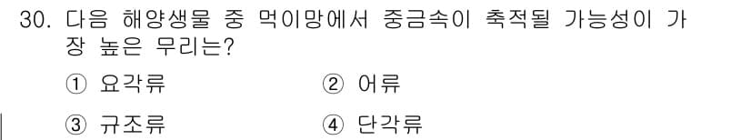 해양환경기사 2019년 30번 - 정답과 핵심 포인트를 검수 중인 기출문제