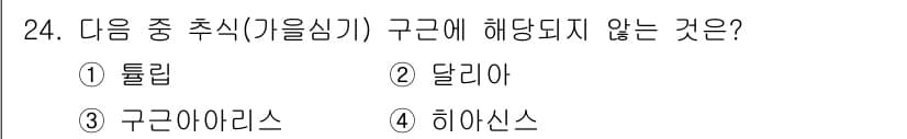 조경산업기사 2019년 24번 - 정답과 핵심 포인트를 검수 중인 기출문제