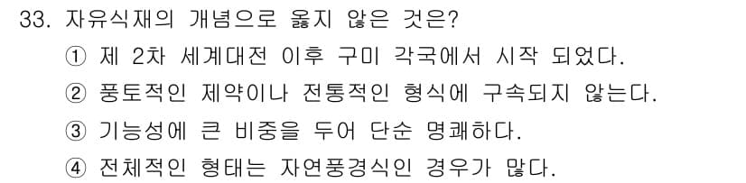조경산업기사 2019년 33번 - 정답과 핵심 포인트를 검수 중인 기출문제