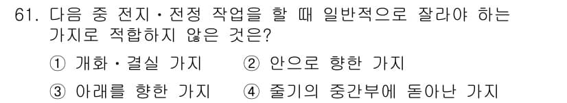 조경산업기사 2019년 62번 - 정답과 핵심 포인트를 검수 중인 기출문제