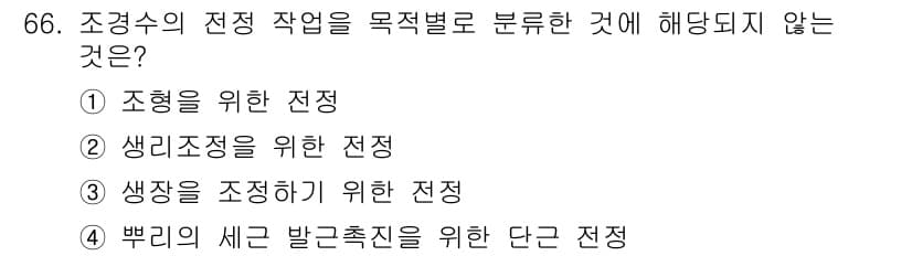 조경산업기사 2019년 67번 - 정답과 핵심 포인트를 검수 중인 기출문제