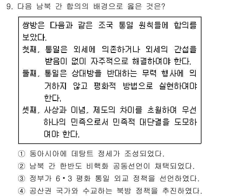 계리직공무원_한국사 2016년 9번 - 정답과 핵심 포인트를 검수 중인 기출문제