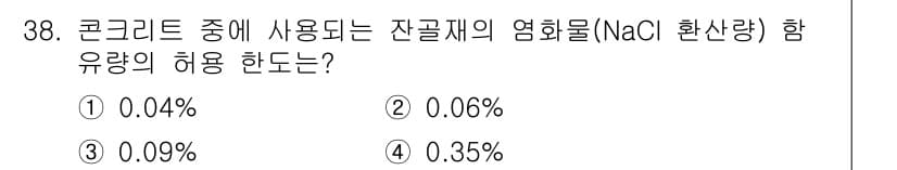 콘크리트기사 2019년 38번 - 정답과 핵심 포인트를 검수 중인 기출문제