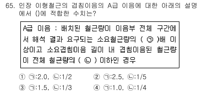 콘크리트기사 2019년 66번 - 정답과 핵심 포인트를 검수 중인 기출문제