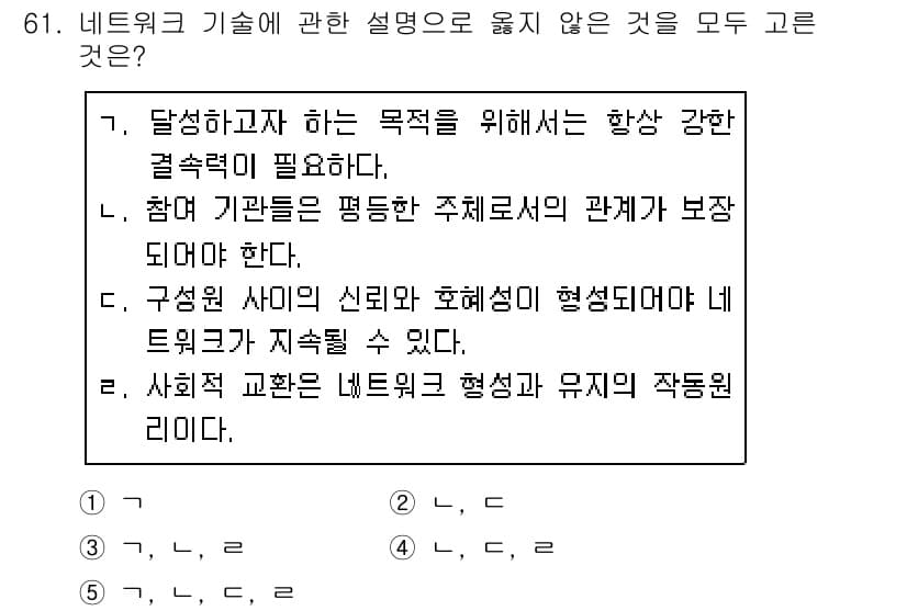 사회복지사_1급(2교시)(구) 2020년 61번 - 정답과 핵심 포인트를 검수 중인 기출문제