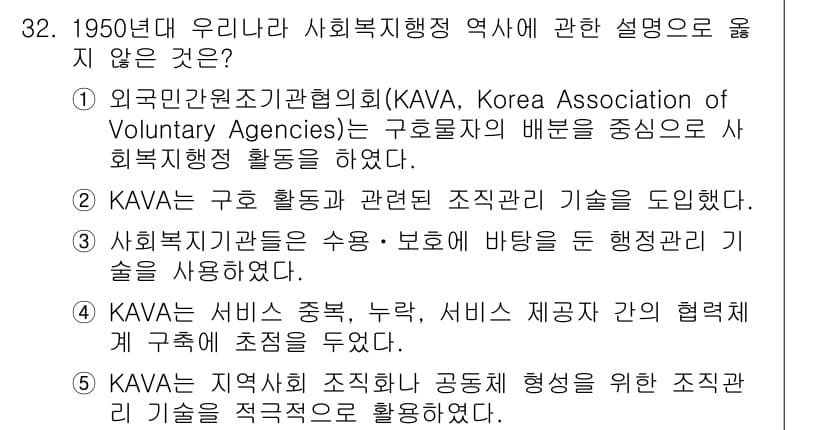사회복지사_1급(3교시)(구) 2020년 32번 - 정답과 핵심 포인트를 검수 중인 기출문제