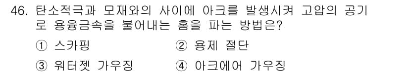 용접산업기사 2019년 46번 - 정답과 핵심 포인트를 검수 중인 기출문제