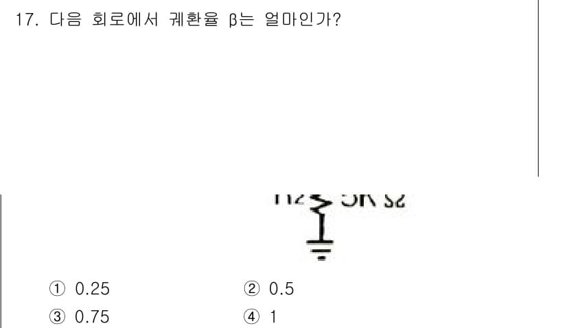 전자산업기사 2019년 17번 - 정답과 핵심 포인트를 검수 중인 기출문제