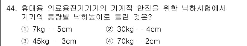 의공기사 2019년 44번 - 정답과 핵심 포인트를 검수 중인 기출문제