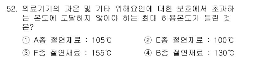 의공기사 2019년 52번 - 정답과 핵심 포인트를 검수 중인 기출문제