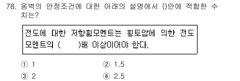 콘크리트산업기사 2019년 80번 - 정답과 핵심 포인트를 검수 중인 기출문제