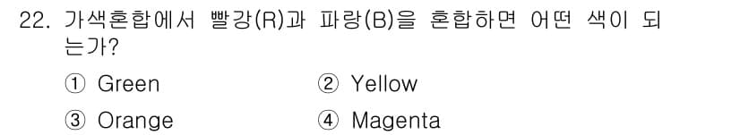 시각디자인산업기사 2019년 22번 - 정답과 핵심 포인트를 검수 중인 기출문제