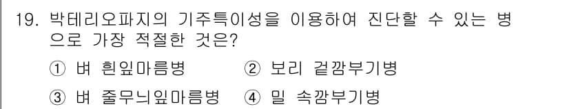 식물보호기사 2019년 19번 - 정답과 핵심 포인트를 검수 중인 기출문제