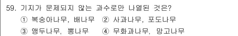 식물보호기사 2019년 59번 - 정답과 핵심 포인트를 검수 중인 기출문제