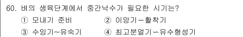 식물보호기사 2019년 60번 - 정답과 핵심 포인트를 검수 중인 기출문제