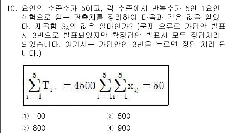 품질경영기사 2018년 10번 - 정답과 핵심 포인트를 검수 중인 기출문제