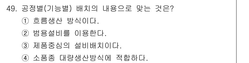 품질경영기사 2018년 50번 - 정답과 핵심 포인트를 검수 중인 기출문제