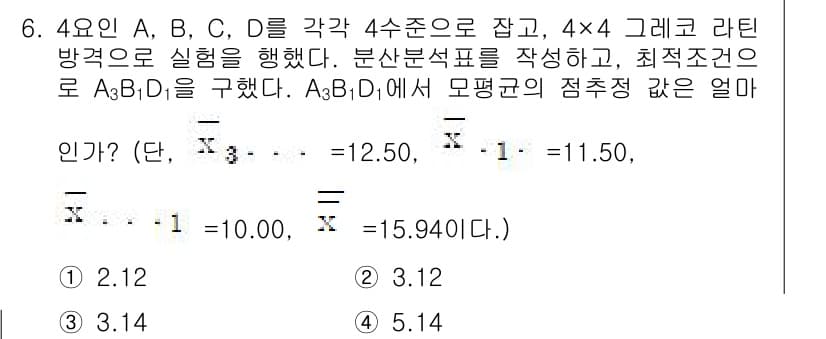 품질경영기사 2018년 6번 - 정답과 핵심 포인트를 검수 중인 기출문제