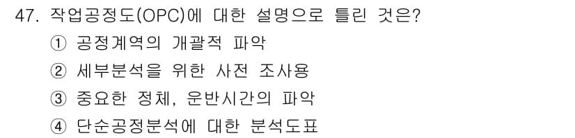 품질경영기사 2019년 47번 - 정답과 핵심 포인트를 검수 중인 기출문제