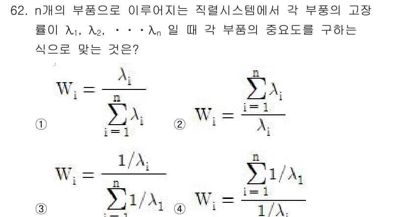 품질경영기사 2019년 62번 - 정답과 핵심 포인트를 검수 중인 기출문제