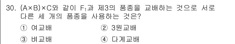 종자산업기사 2019년 30번 - 정답과 핵심 포인트를 검수 중인 기출문제