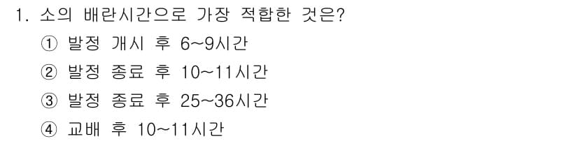 축산산업기사 2019년 1번 - 정답과 핵심 포인트를 검수 중인 기출문제