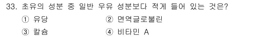 축산산업기사 2019년 33번 - 정답과 핵심 포인트를 검수 중인 기출문제
