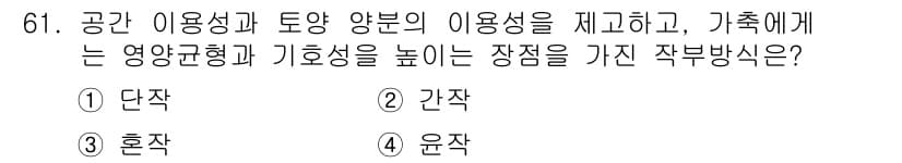 축산산업기사 2019년 61번 - 정답과 핵심 포인트를 검수 중인 기출문제