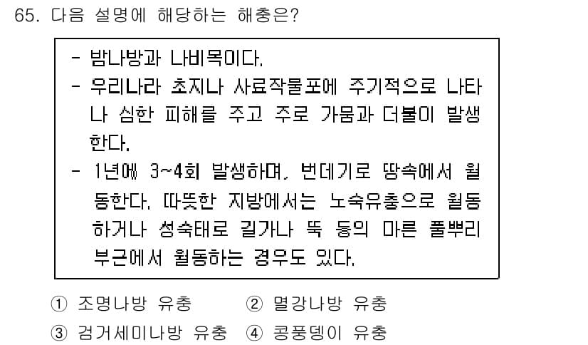 축산산업기사 2019년 65번 - 정답과 핵심 포인트를 검수 중인 기출문제