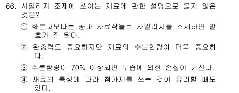 축산산업기사 2019년 66번 - 정답과 핵심 포인트를 검수 중인 기출문제