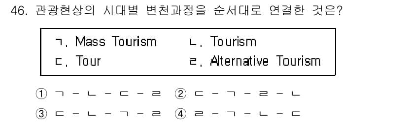 국내여행안내사_1차 2019년 46번 - 정답과 핵심 포인트를 검수 중인 기출문제