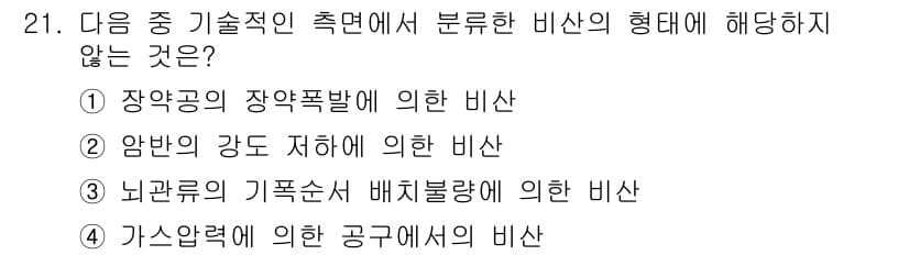 화약류관리산업기사 2016년 21번 - 정답과 핵심 포인트를 검수 중인 기출문제