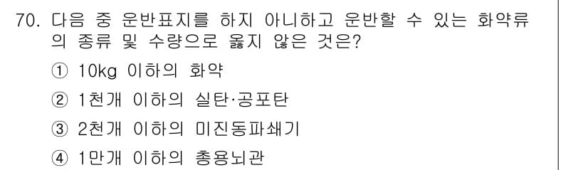 화약류관리산업기사 2019년 70번 - 정답과 핵심 포인트를 검수 중인 기출문제