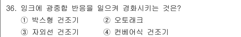 인쇄기능사 2016년 36번 - 정답과 핵심 포인트를 검수 중인 기출문제