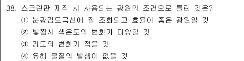 인쇄기능사 2016년 38번 - 정답과 핵심 포인트를 검수 중인 기출문제