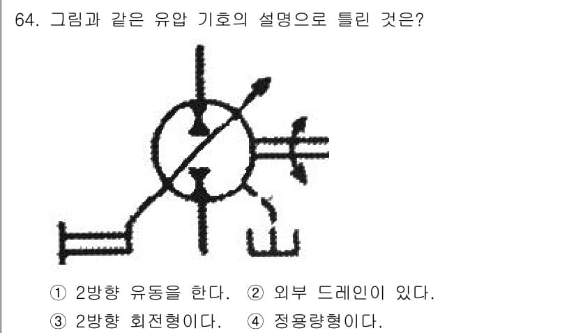 건설기계설비산업기사 2016년 64번 - 정답과 핵심 포인트를 검수 중인 기출문제