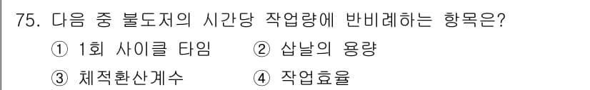 건설기계설비산업기사 2016년 75번 - 정답과 핵심 포인트를 검수 중인 기출문제