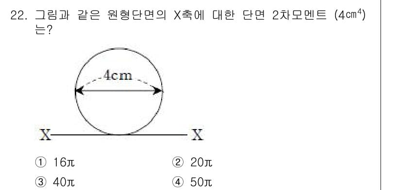 전기철도기사 2016년 22번 - 원형 단면의 단면적 \( A \)는 \( A = \pi r^2 \)로 계... 에 관한 핵심 기출문제