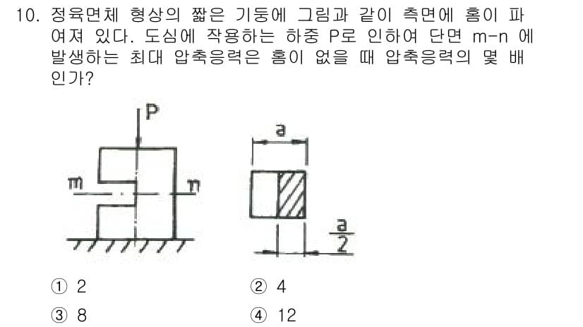 기계설계기사 2016년 10번 - 정답과 핵심 포인트를 검수 중인 기출문제
