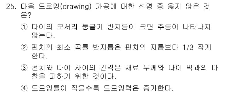 기계설계기사 2019년 25번 - 정답과 핵심 포인트를 검수 중인 기출문제