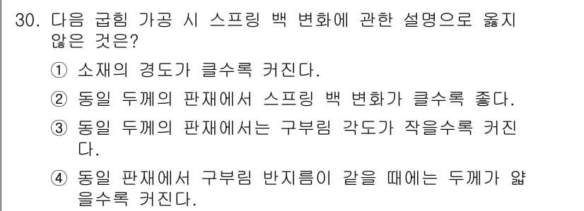 기계설계기사 2019년 30번 - 정답과 핵심 포인트를 검수 중인 기출문제